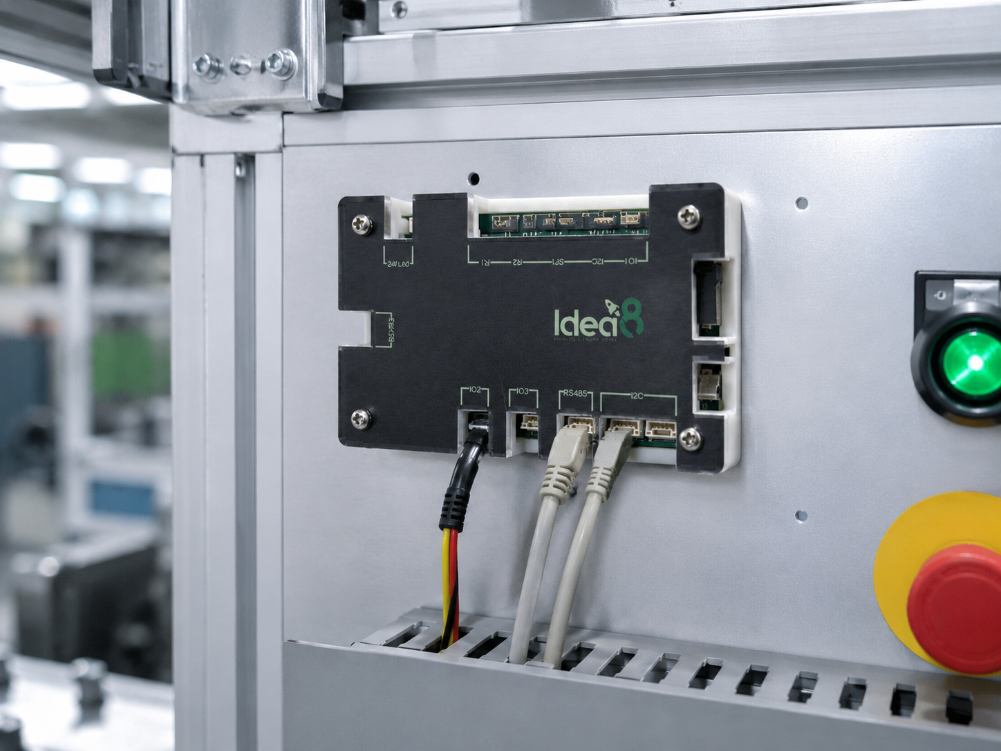 IntelliFactory interface module installed on a sewing machine